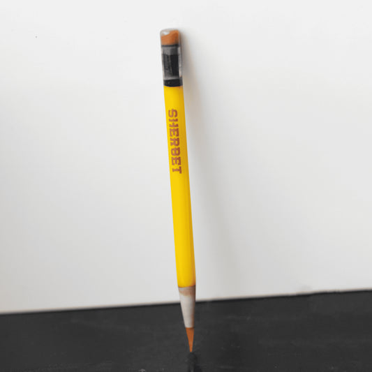 hand-blown art piece - Labeled Pencil (B) by Sherbet Glass