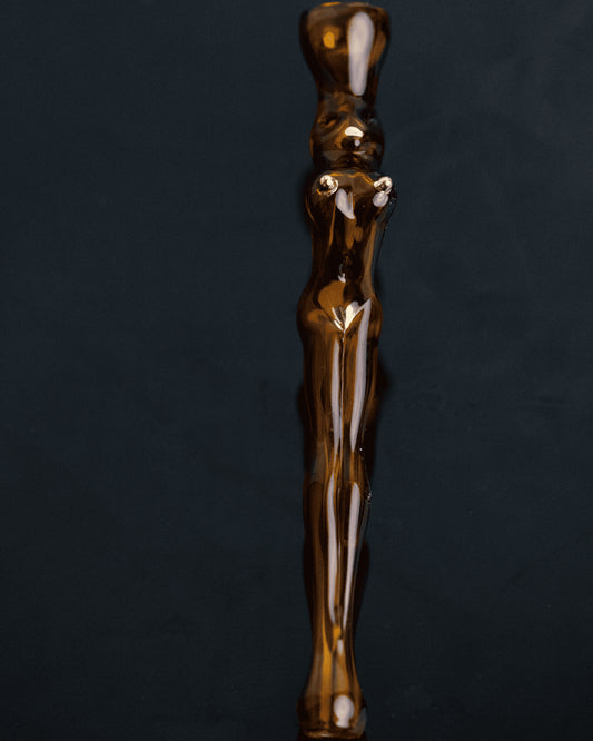 hand-blown art piece - Mini One-Hitter Lady (E) by Sibelley