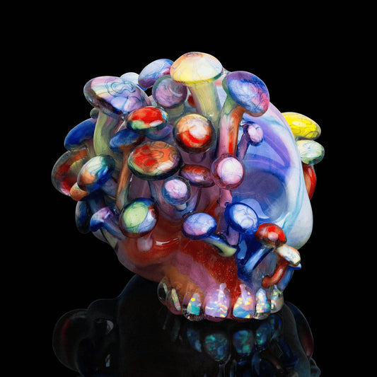 exquisite art piece - Scribble Mushroom Skull by Carsten Carlile x Scomo Moanet (2021)