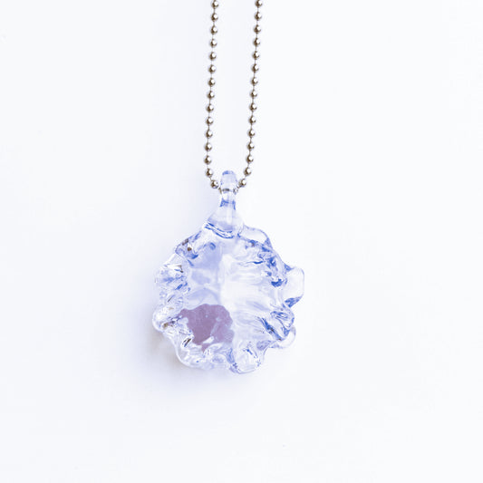 innovative glass pendant - Oyster Seashell Pendant (D) by Patty D Glass