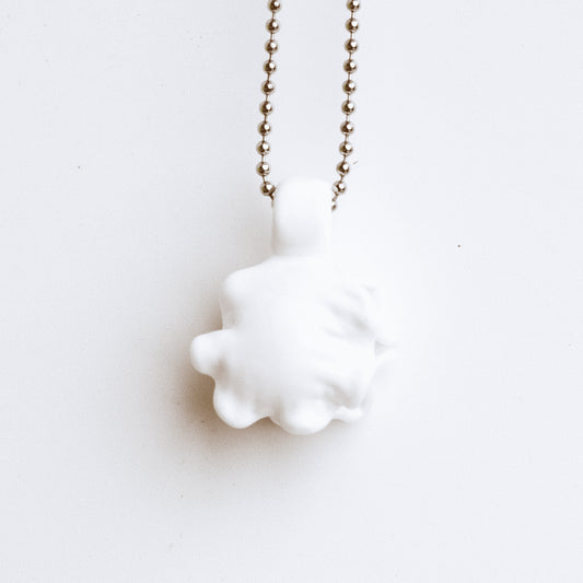 innovative glass pendant - Oyster Seashell Pendant (P) by Patty D Glass
