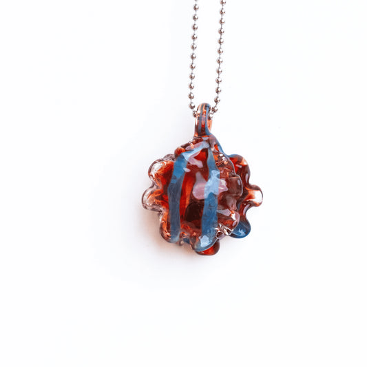 meticulously crafted glass pendant - Oyster Seashell Pendant (S) by Patty D Glass