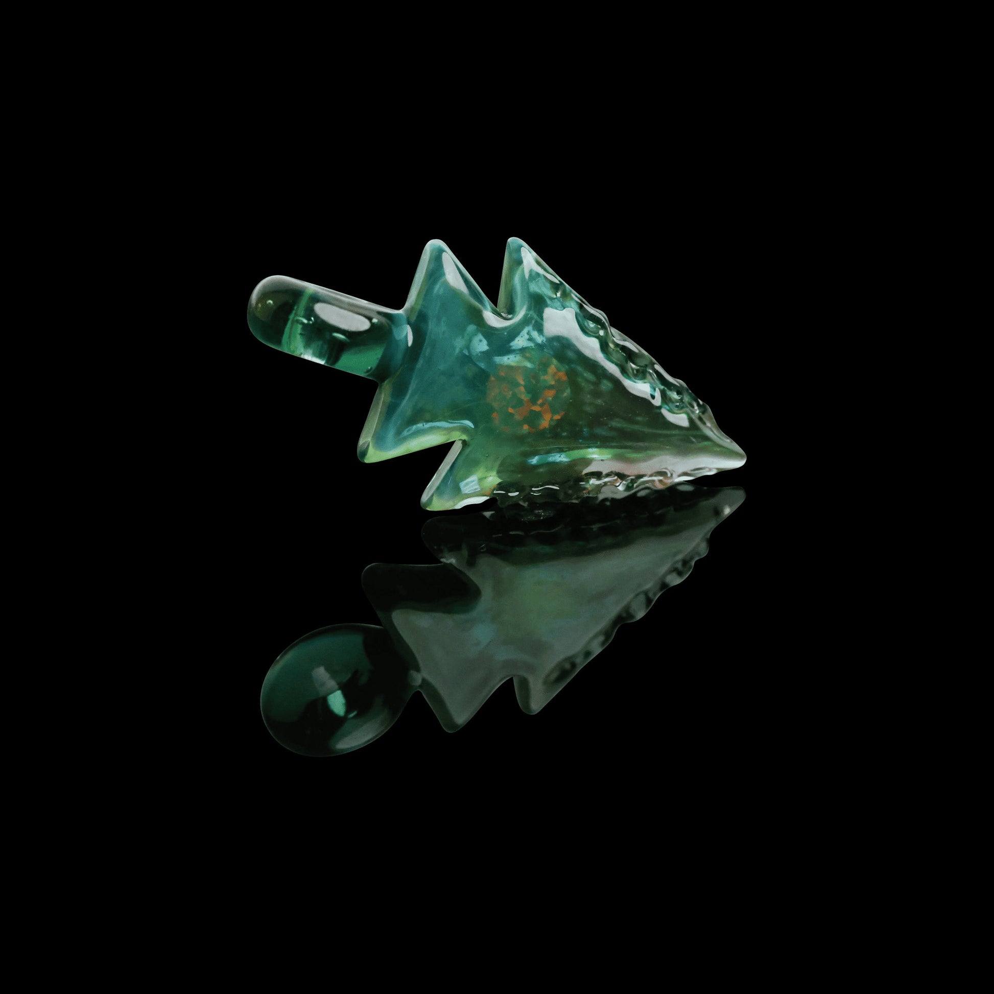 luxurious glass pendant - Fumed Arrowhead Pendant w/ Opal (A) by ElksThatRun (2022 Drop)