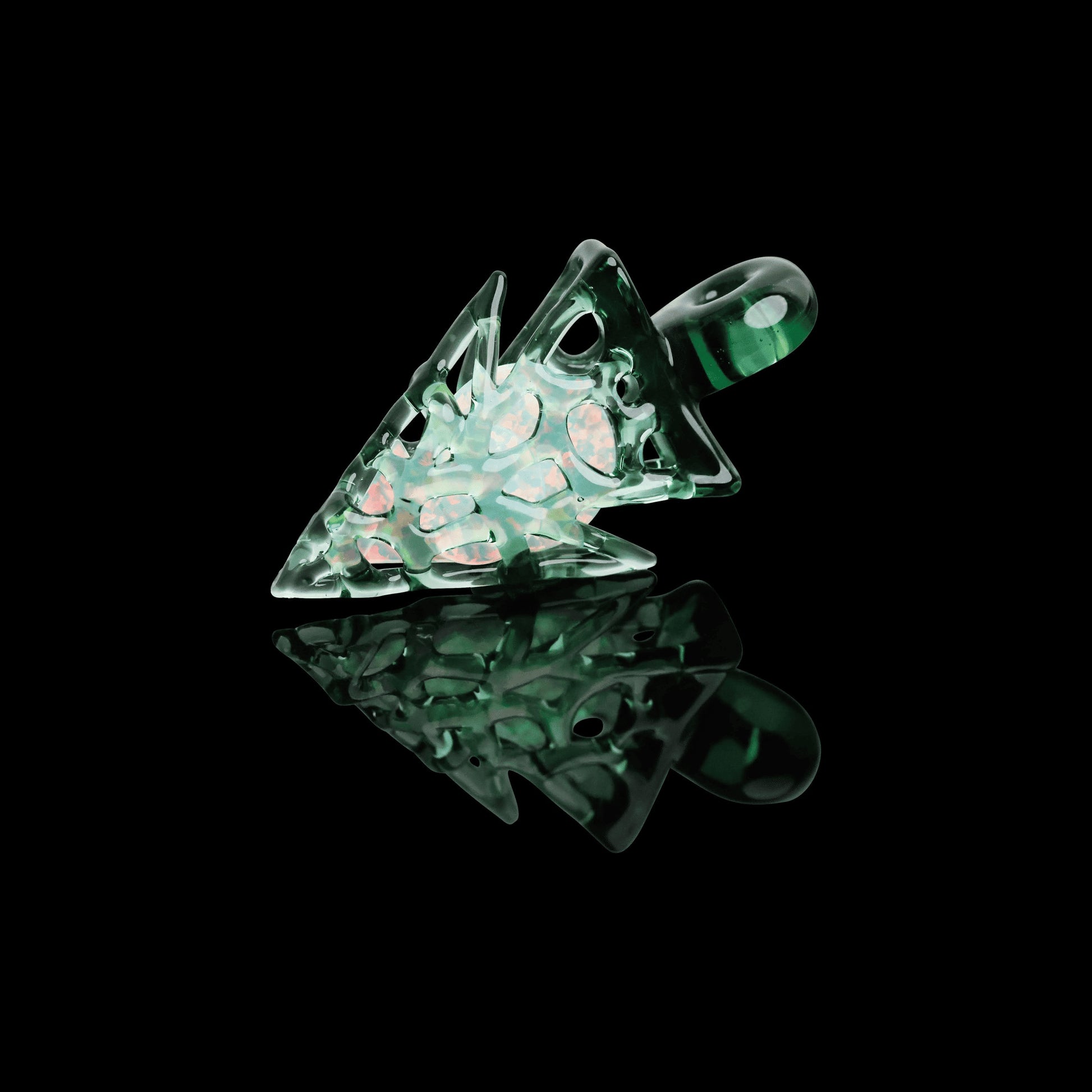 exquisite glass pendant - Networked Opal Trap Arrowhead Pendant by Elks That Run (2022 Drop)