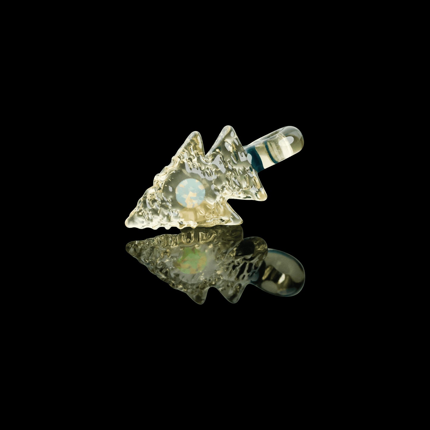 meticulously crafted glass pendant - GA Serum Opal Arrowhead Pendant by Elks That Run (2022 Drop)