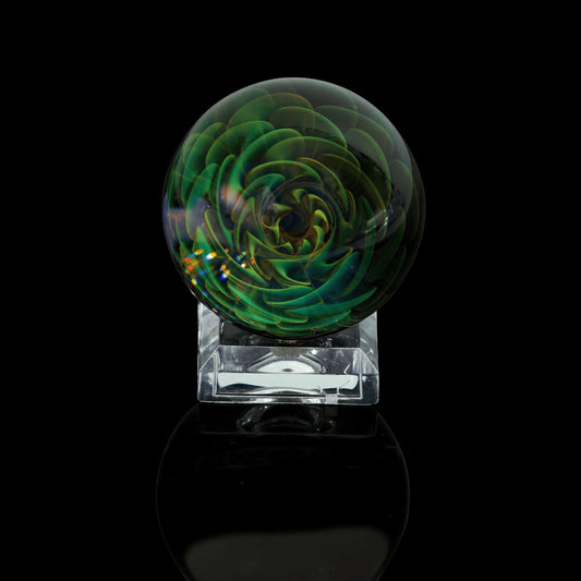 exquisite art piece - Glass Marble Switch Flower (Fume) by Akihiro Glass