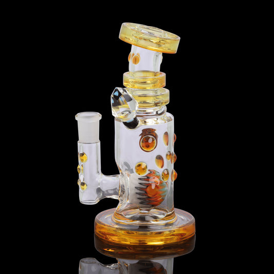 hand-blown design of the Rainbow Rig (A) by Chris Hubbard