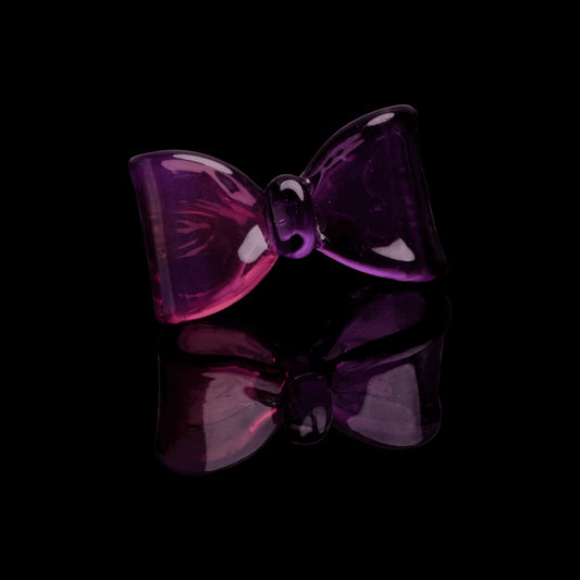 innovative glass pendant - Bow Pendant (Gold Ruby & Amethyst) (D) by Sakibomb (2022 Drop)