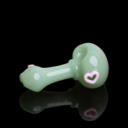 innovative design of the Green Pipe w/ Pink Heart by Sakibomb (2022 Drop)
