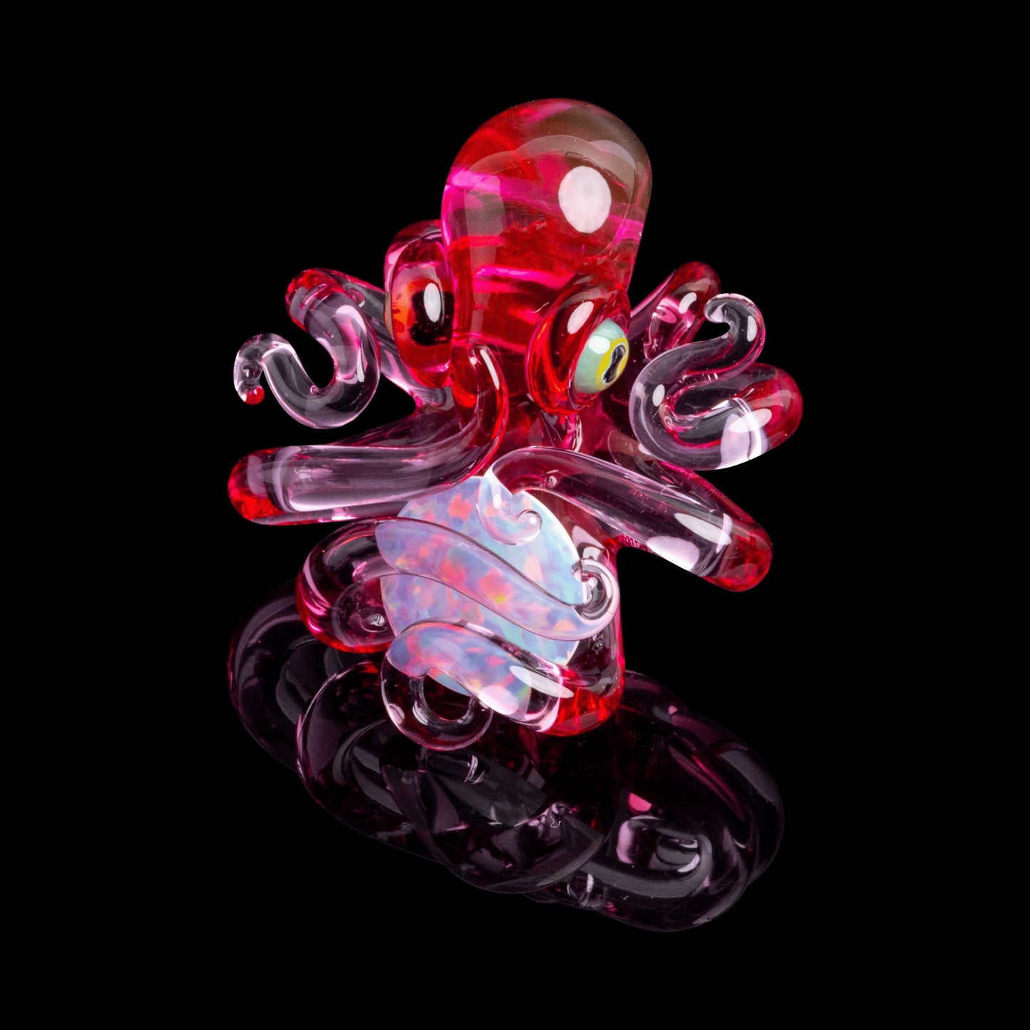 exquisite design of the Opal Trap Octopus Pendant (A) by Liz Wright Glass (GV 2022)