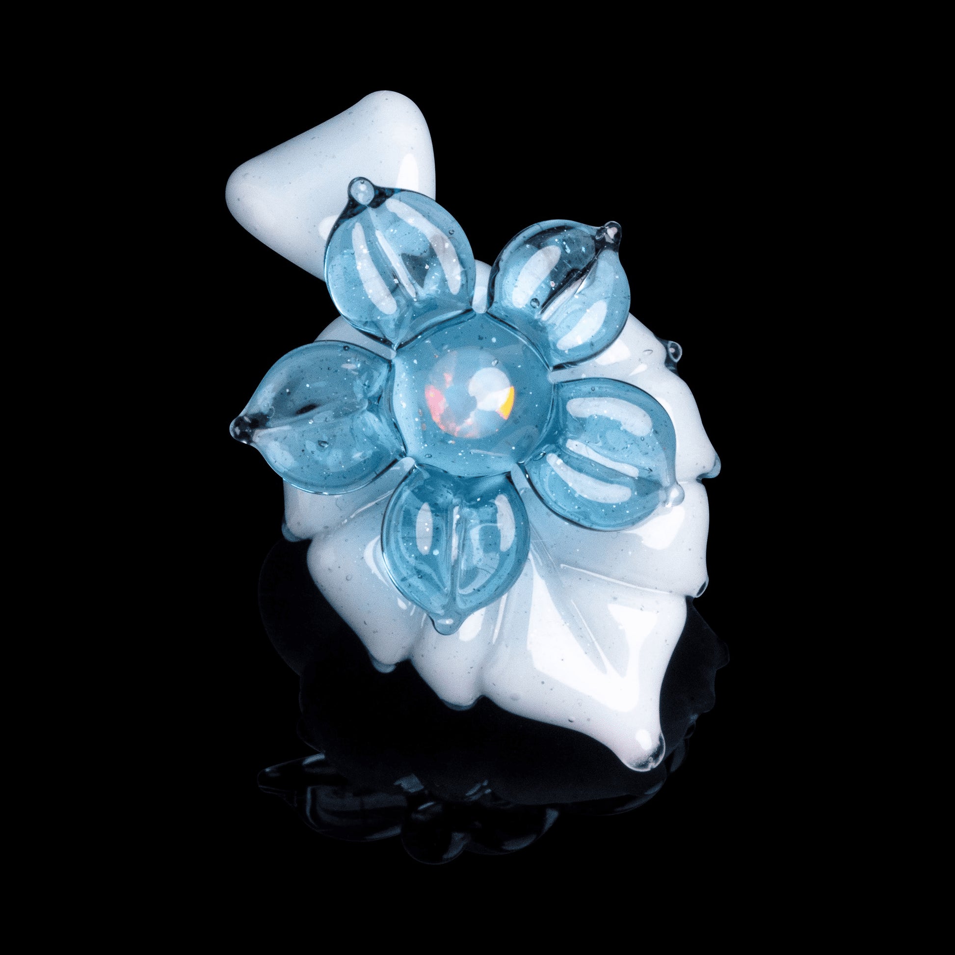 innovative glass pendant - Leafy Flower Pendant (A) by Mars Glassworks (GV 2022)