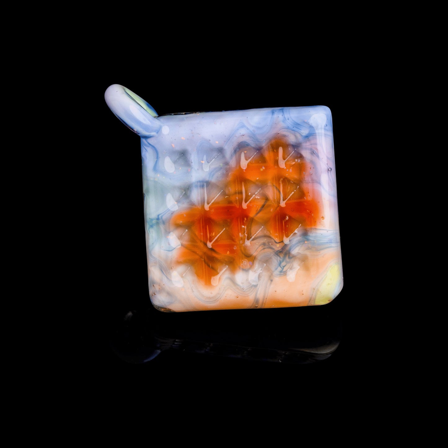 luxurious glass pendant - Scribble Waffle Pendant (B) by Scomo Moanet x Preston Hanna (2022 Drop)