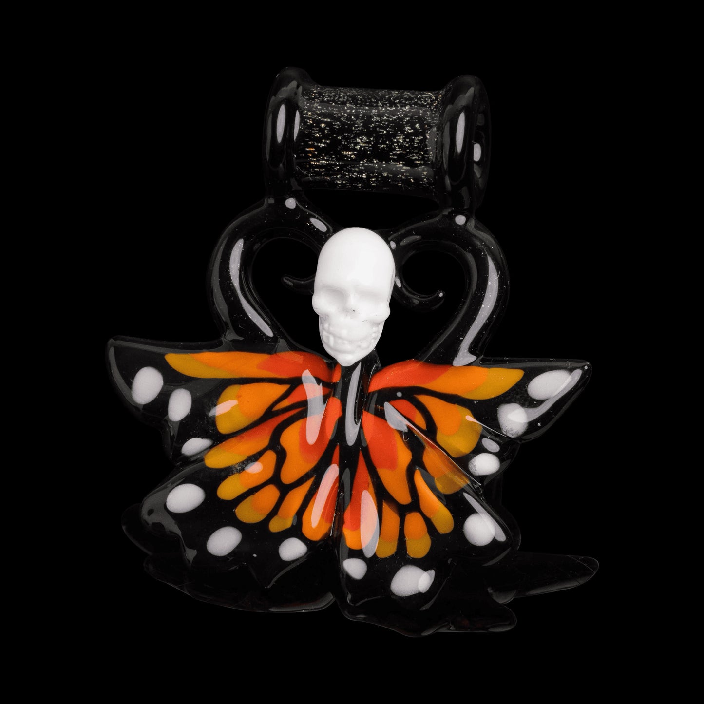 artisan-crafted glass pendant - Butterfly Collab Pendant by Solfire Glass x Shayla Windstar (GV 2022)