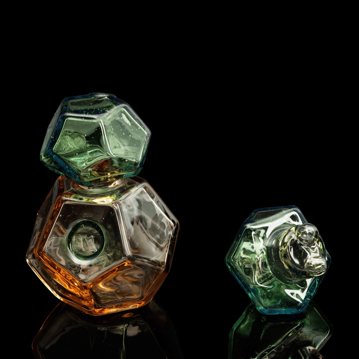 artisan-crafted art piece - Solo Geo Traveler Set (G) by Kuhns Glass (2022 Drop)