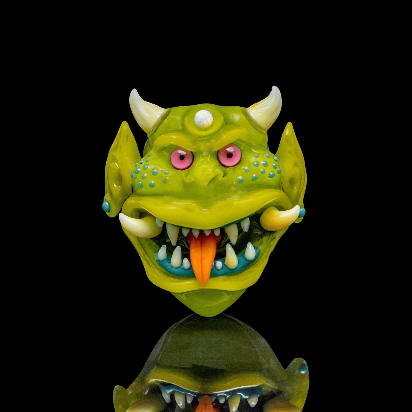 exquisite glass pendant - Green Oni Pendant by Nathan Belmont (Belmont’s Beasts)
