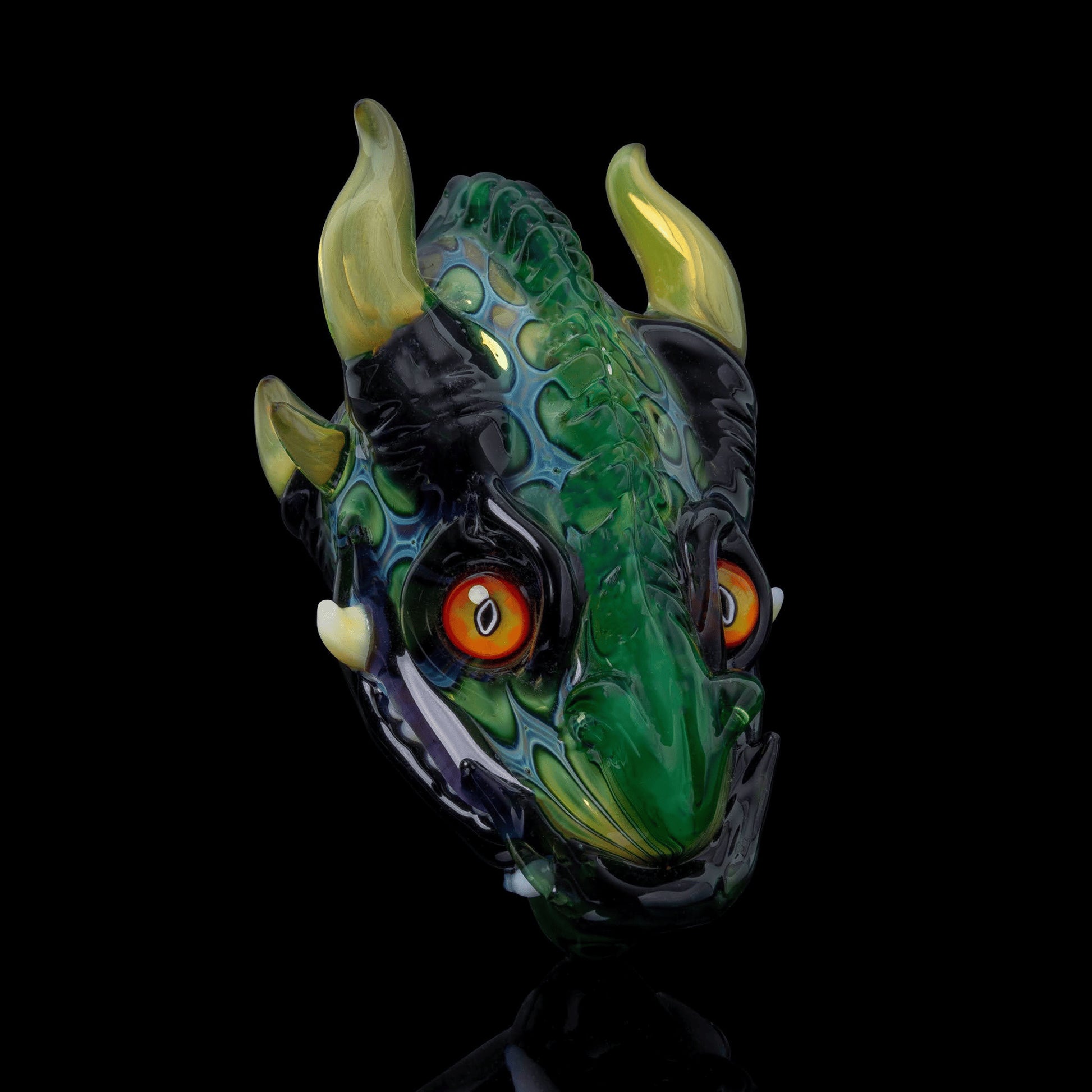 artisan-crafted glass pendant - Dragon Pendant by Kaleb Folck x Nathan Belmont (Belmont’s Beasts)