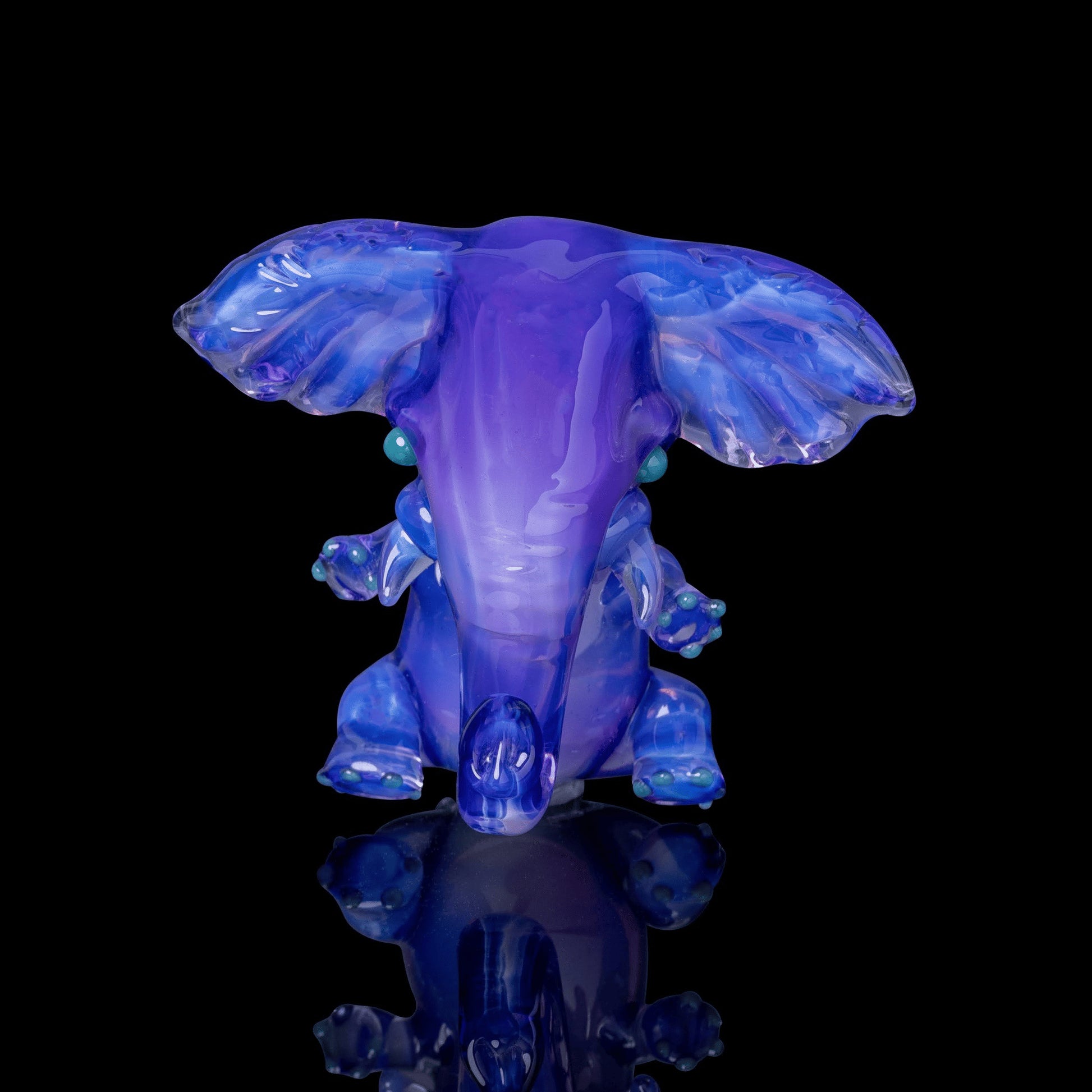 meticulously crafted glass pendant - Baby Elephant Pendant (B) by Nathan Belmont (Belmont’s Beasts)