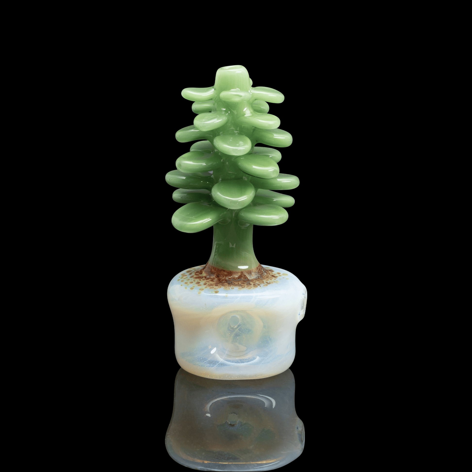 heady design of the Jade Plant Hand Pipe (B) by Gnarla Carla (2022 Release)