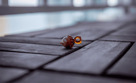 meticulously crafted glass pendant - Acorn Pendant (Q) by Gnarla Carla (2022 Release)