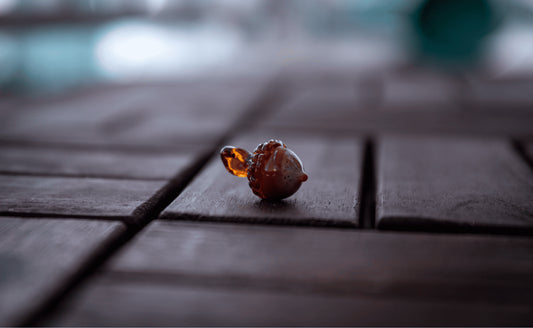 luxurious glass pendant - Acorn Pendant (L) by Gnarla Carla (2022 Release)