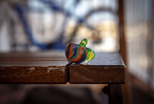 heady glass pendant - Rainbow Peach Pendant (K) by Michael Shea x Gnarla Carla (2022 Release)