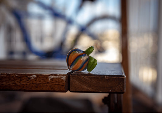 sophisticated glass pendant - Rainbow Peach Pendant (J) by Michael Shea x Gnarla Carla (2022 Release)