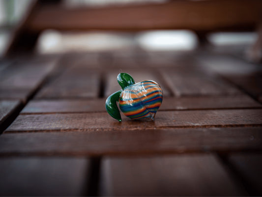 luxurious glass pendant - Rainbow Peach Pendant (H) by Michael Shea x Gnarla Carla (2022 Release)