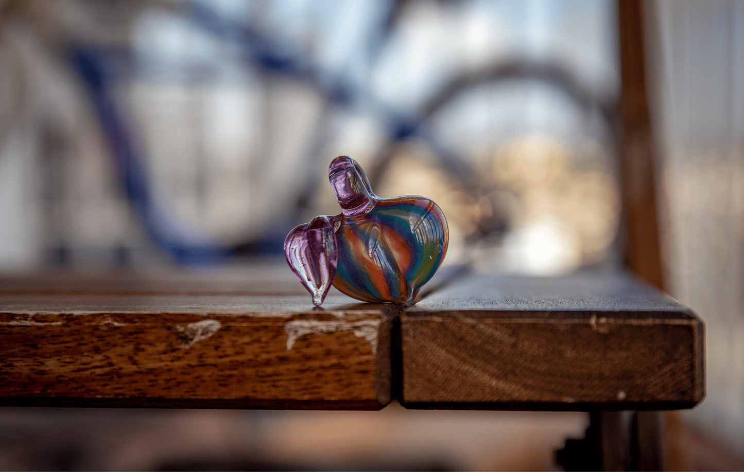 exquisite glass pendant - Rainbow Peach Pendant (I) by Michael Shea x Gnarla Carla (2022 Release)