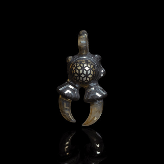 innovative glass pendant - Mini Warlock Pendant (B) by Alex Ubatuba x Artist Stylie (2BA x Stylie 2022 Release)