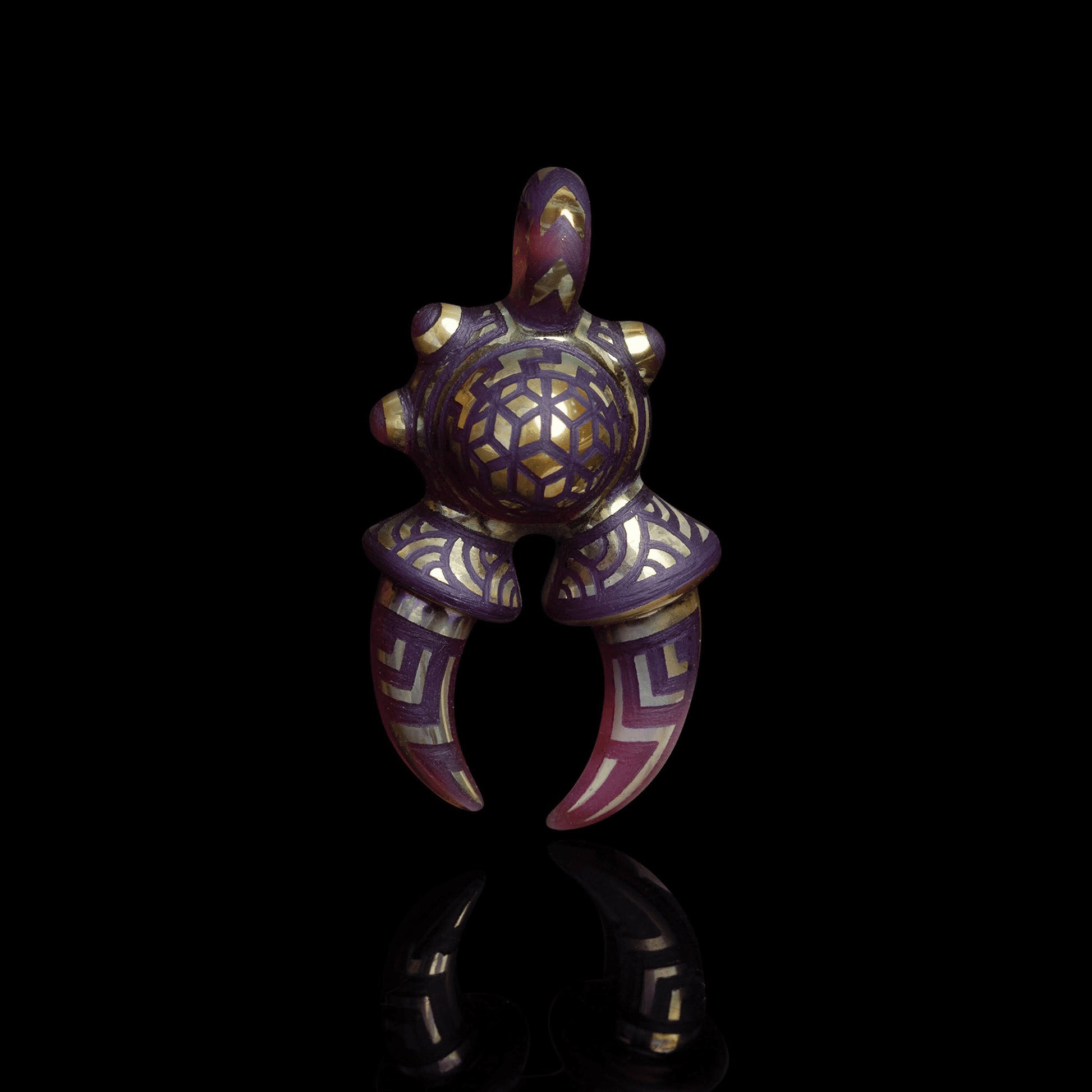 heady glass pendant - Mini Warlock Pendant (D) by Alex Ubatuba x Artist Stylie (2BA x Stylie 2022 Release)