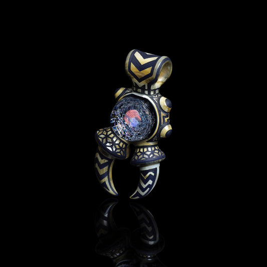 heady glass pendant - Full Warlock Pendant (B) by Alex Ubatuba x Artist Stylie (2BA x Stylie 2022 Release)