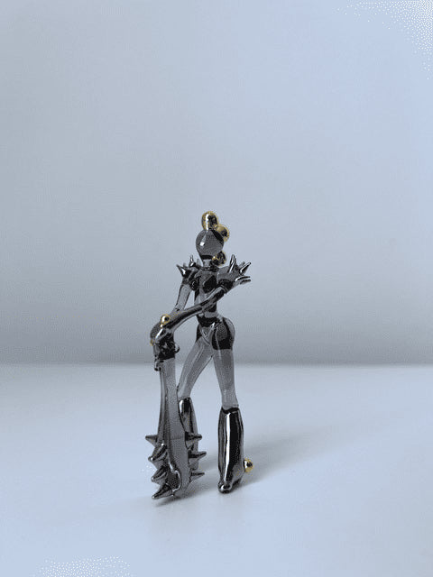 meticulously crafted art piece - Solo Lady Justice Mini Sculpture by Sibelley (Cyber Punks 2022 Release)