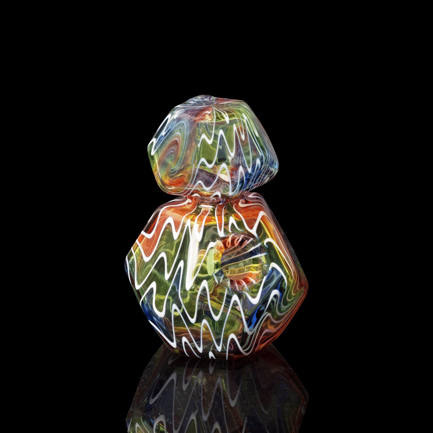 heady art piece - Collab Geo Traveler by Kuhns Glass x Karma Glass (Rainbow Equinox 2022)