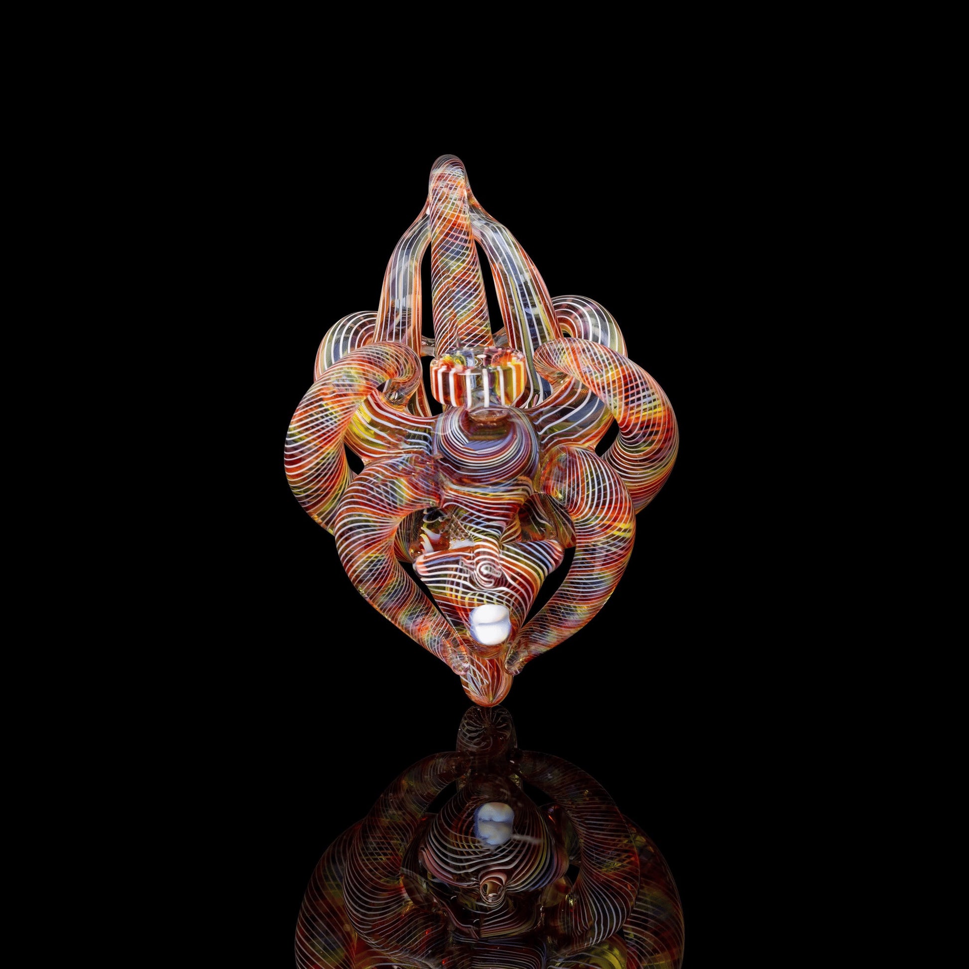 artisan-crafted glass pendant - Collab Goddess Pendant by LaceFace x Karma Glass (Rainbow Equinox 2022)