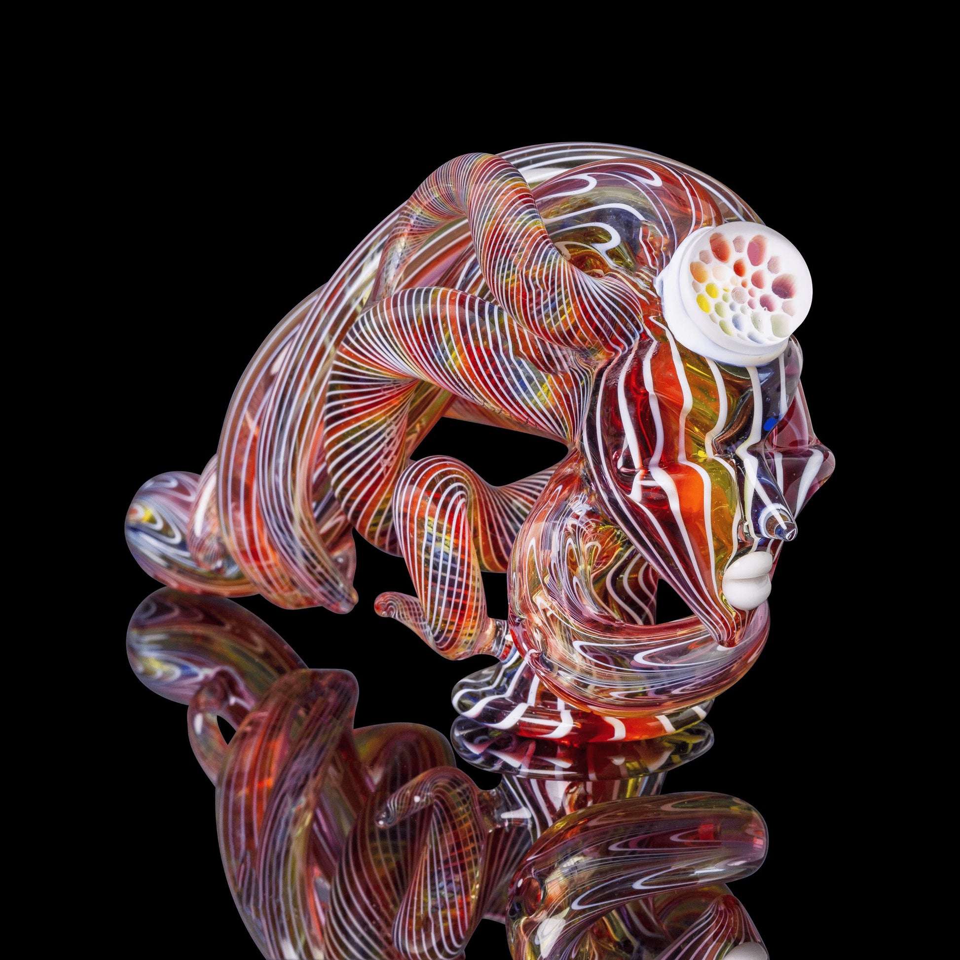 luxurious art piece - Collab Headlock by LaceFace x Karma Glass (Rainbow Equinox 2022)