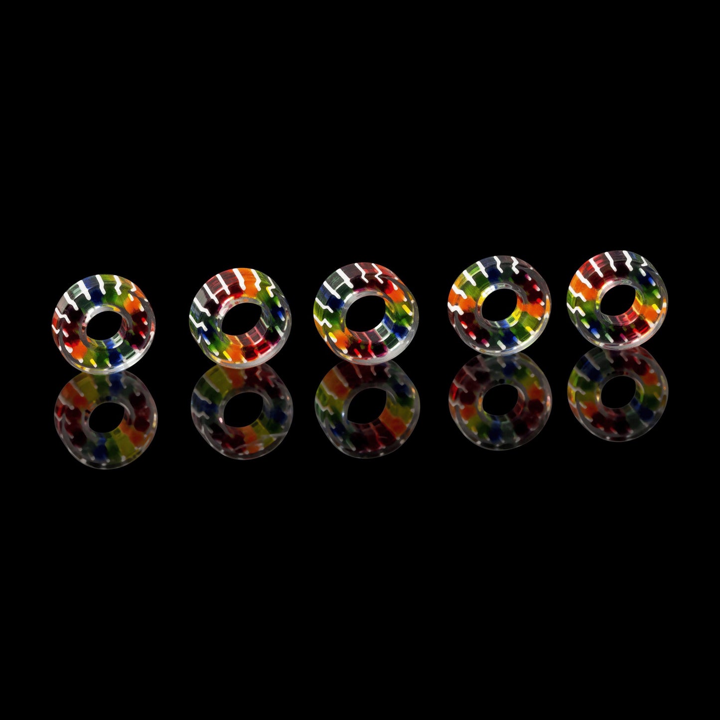 hand-blown glass pendant - Solo Vibe Saver Reg Pendants by Karma Glass (Rainbow Equinox 2022)