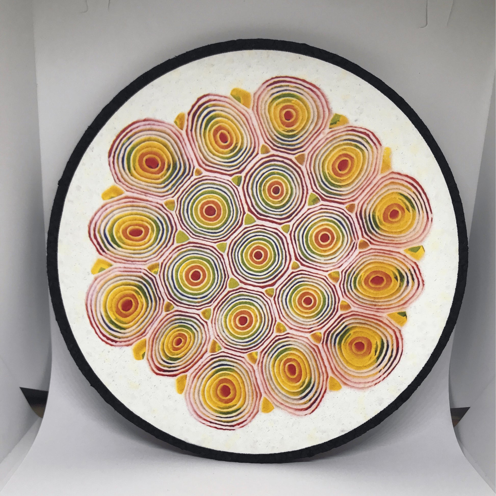 hand-blown art piece - Circular Moodmat (B) by Karma Glass (Rainbow Equinox 2022)
