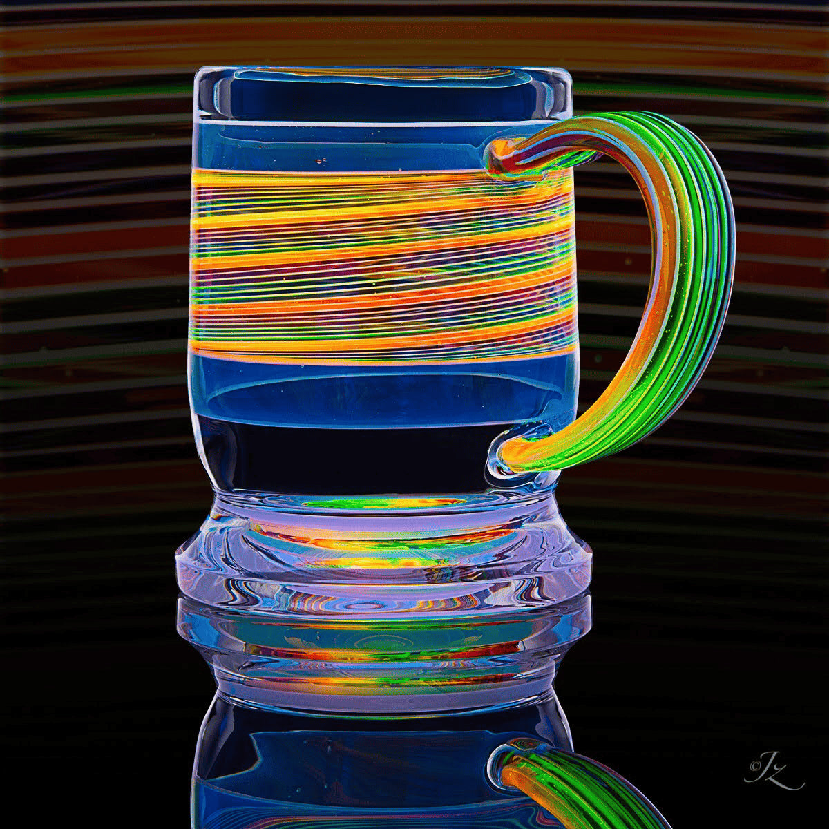 hand-blown art piece - Coffee Mug Collaboration by Karma Glass x Stephan Peirce (Coffee + Colada 2022)
