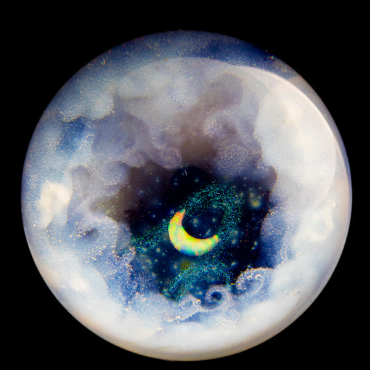 Moon and Clouds Marble by Glass Planet (2024)