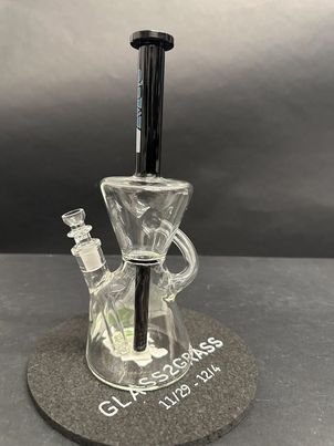 Hourglass Recycler-10"/Black