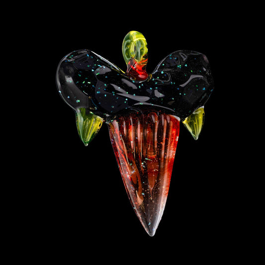 heady glass pendant - Shark Tooth Pendant (B) by Dux Glass