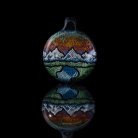 Mini Mountain Pendant (B) by JH Glass (2023)