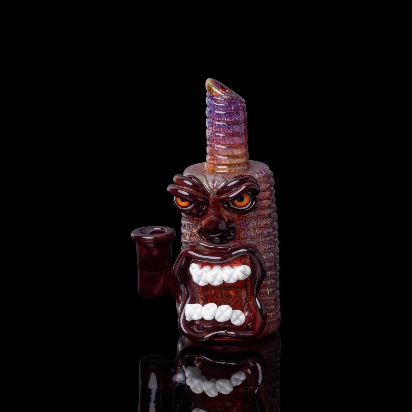 heady art piece - Full Face: Dichro over Amber Purple w/ Dark Ruby Face by FrostysFresh (2023)
