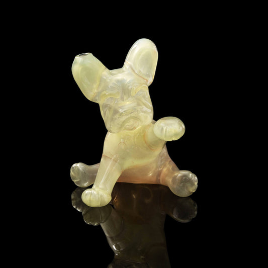 hand-blown design of the Sunset Slyme CFL Mini Frenchie Rig by Swanny (2023)