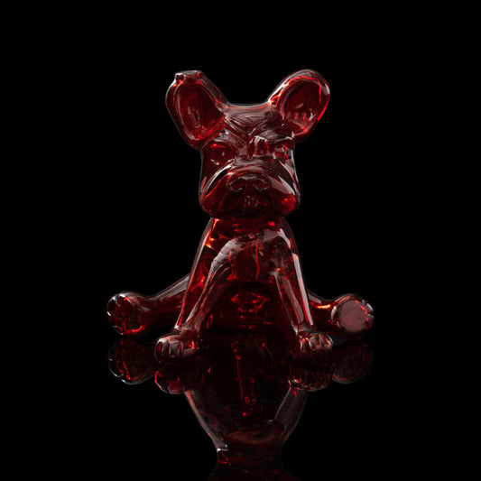 hand-blown design of the Pomegranate Mini Frenchie Rig by Swanny (2023)