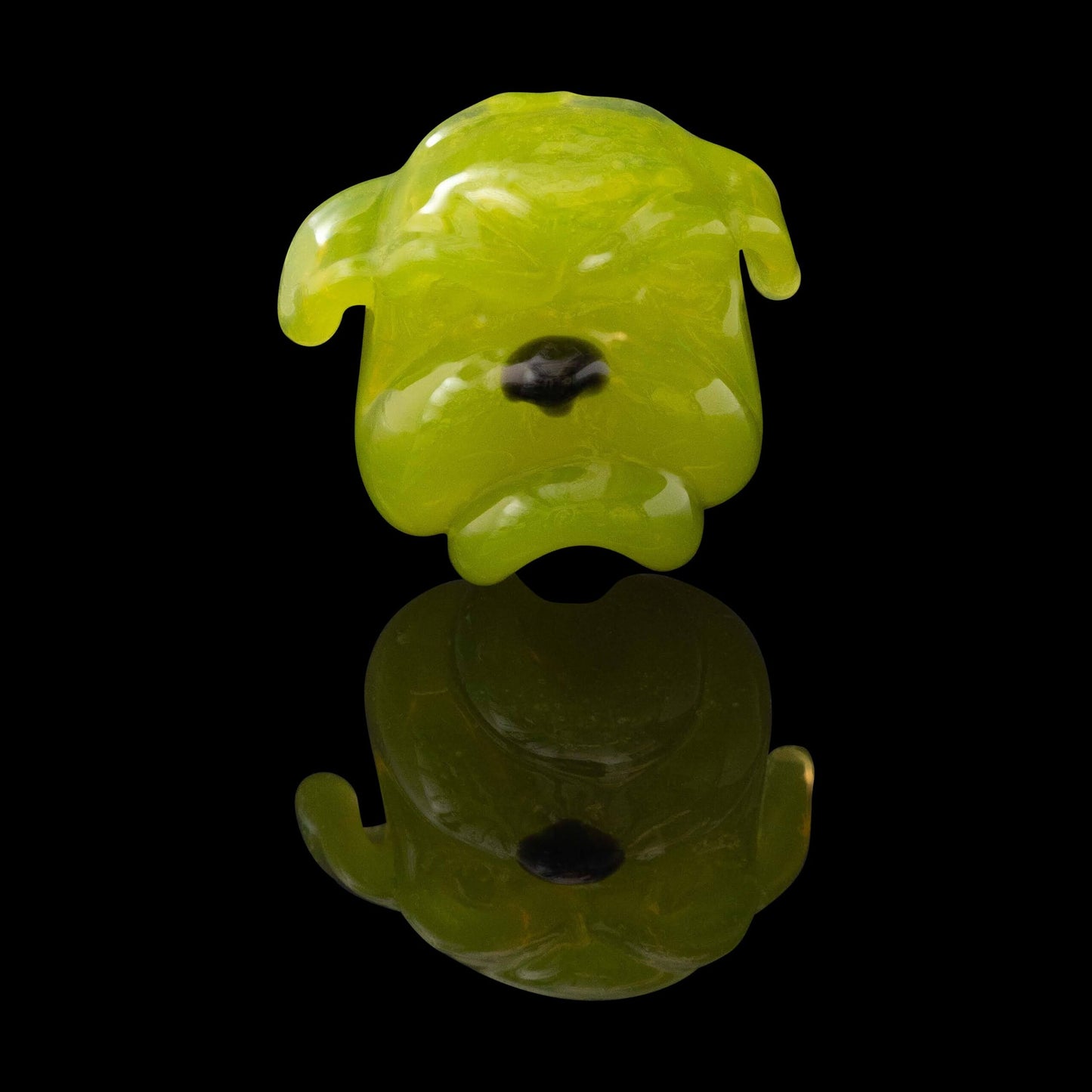 artisan-crafted glass pendant - Limeade Bulldog Pendant by Swanny (2023)