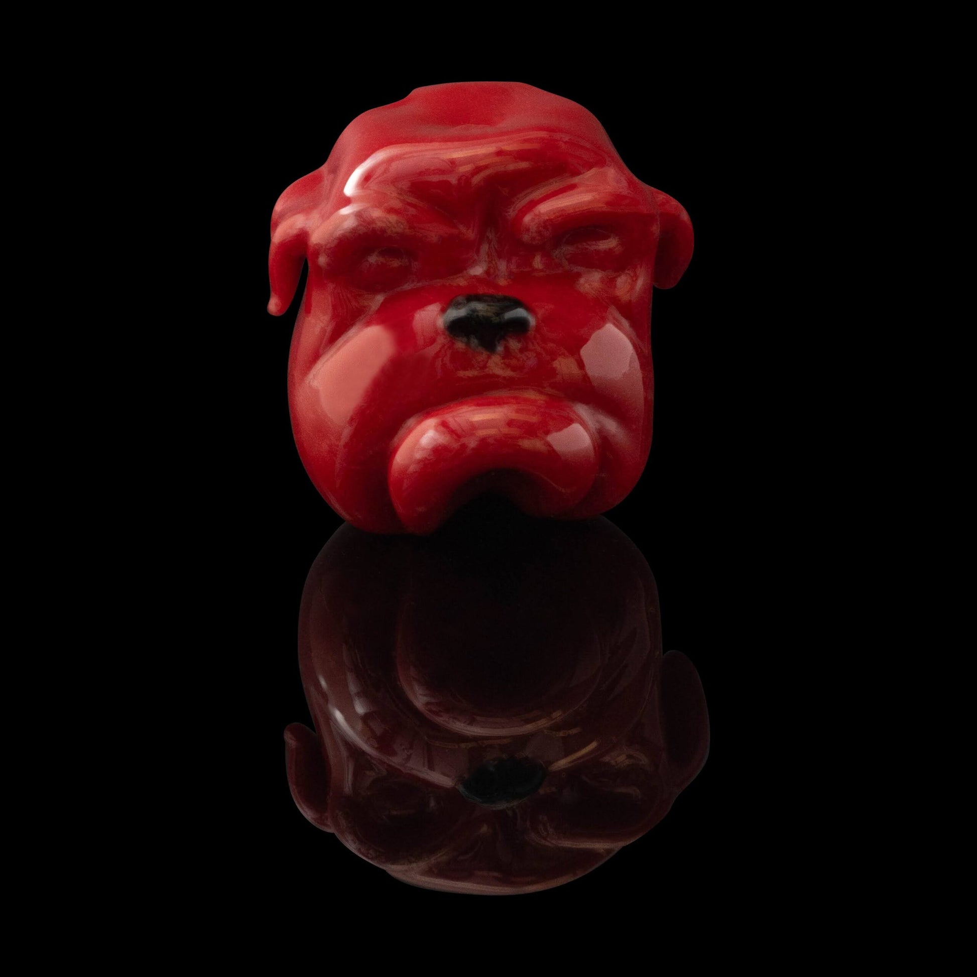 hand-blown glass pendant - Pomegranate Bulldog Pendant by Swanny (2023)