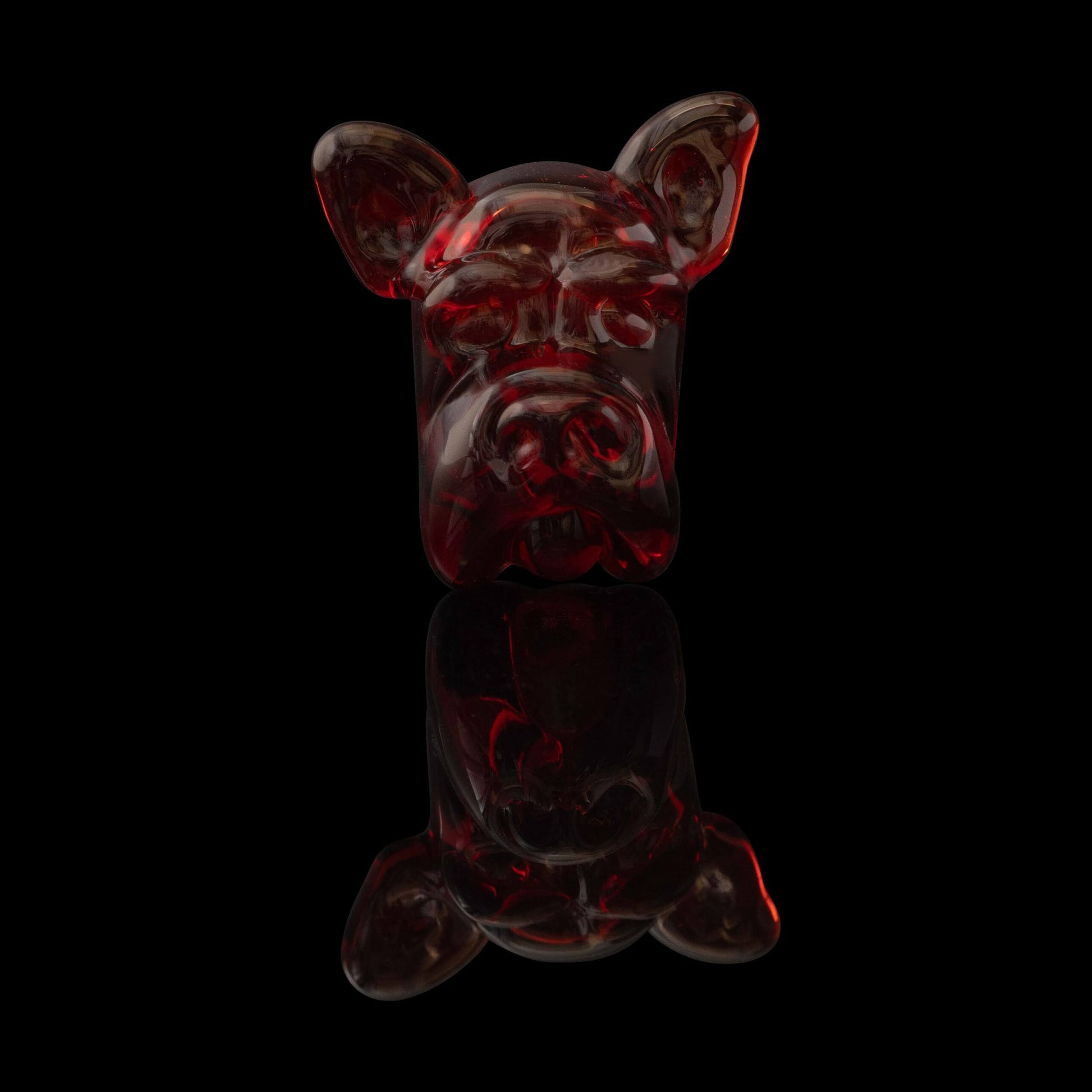 hand-blown glass pendant - Pomegrante Frenchie Pendant by Swanny (2023)