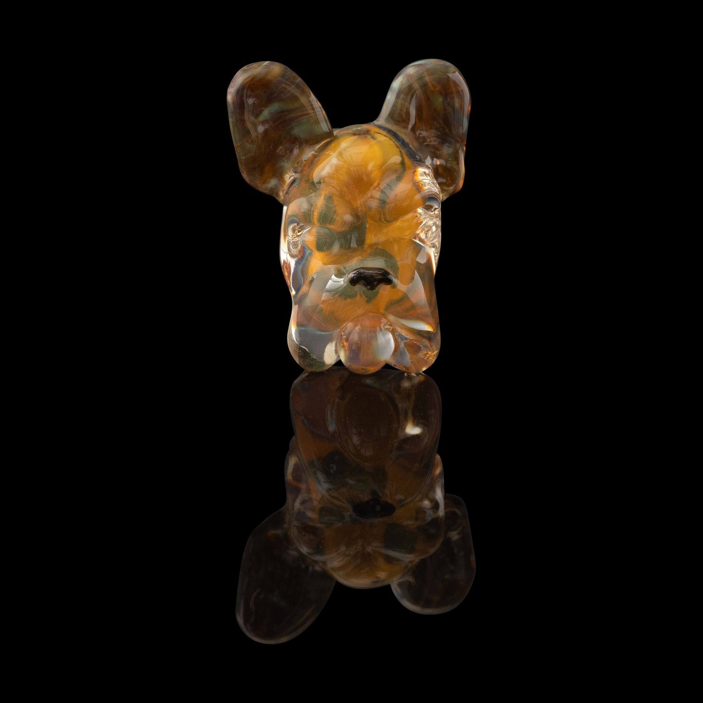 exquisite glass pendant - Fumed Tiger Stripe Frenchie Pendant by Swanny (2023)