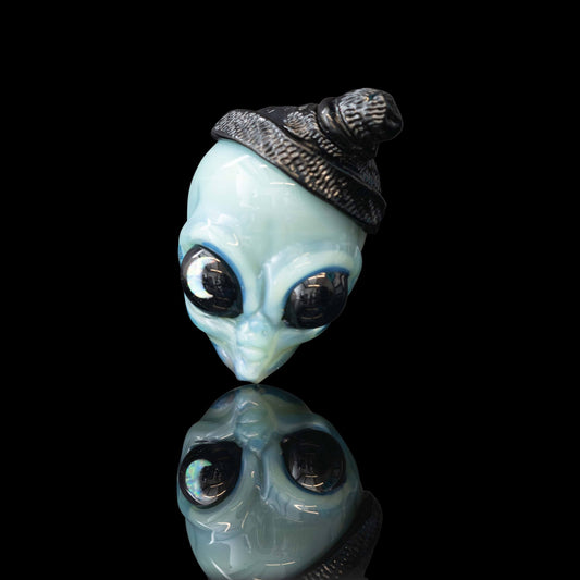 sophisticated glass pendant - Blue Alien with Beanie Pendant by Ghost Glass (GV 2023)